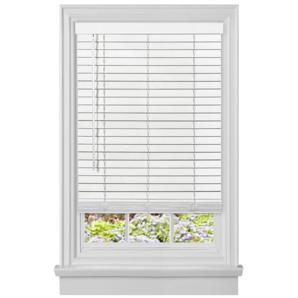 Achim GII Cordless Madera Falsa Faux Wood Room Darkening Window Plantation